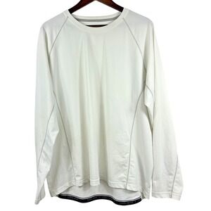 Coolibar Men's Athletic Shirt UPF‎ White Sun Protection Pullover XL-Flaw